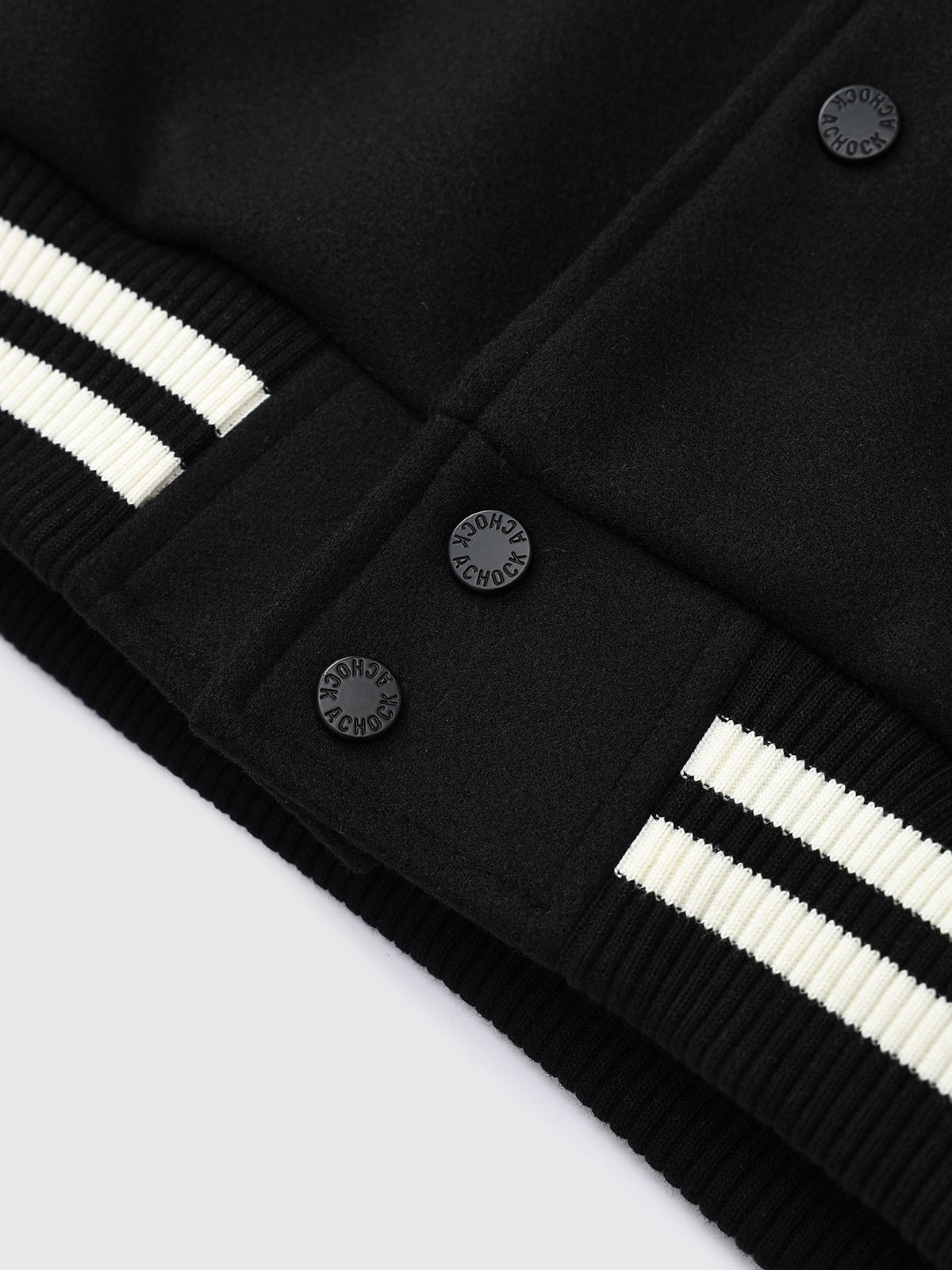 Afterclass Bloom Varsity Jacket - Noir Cream
