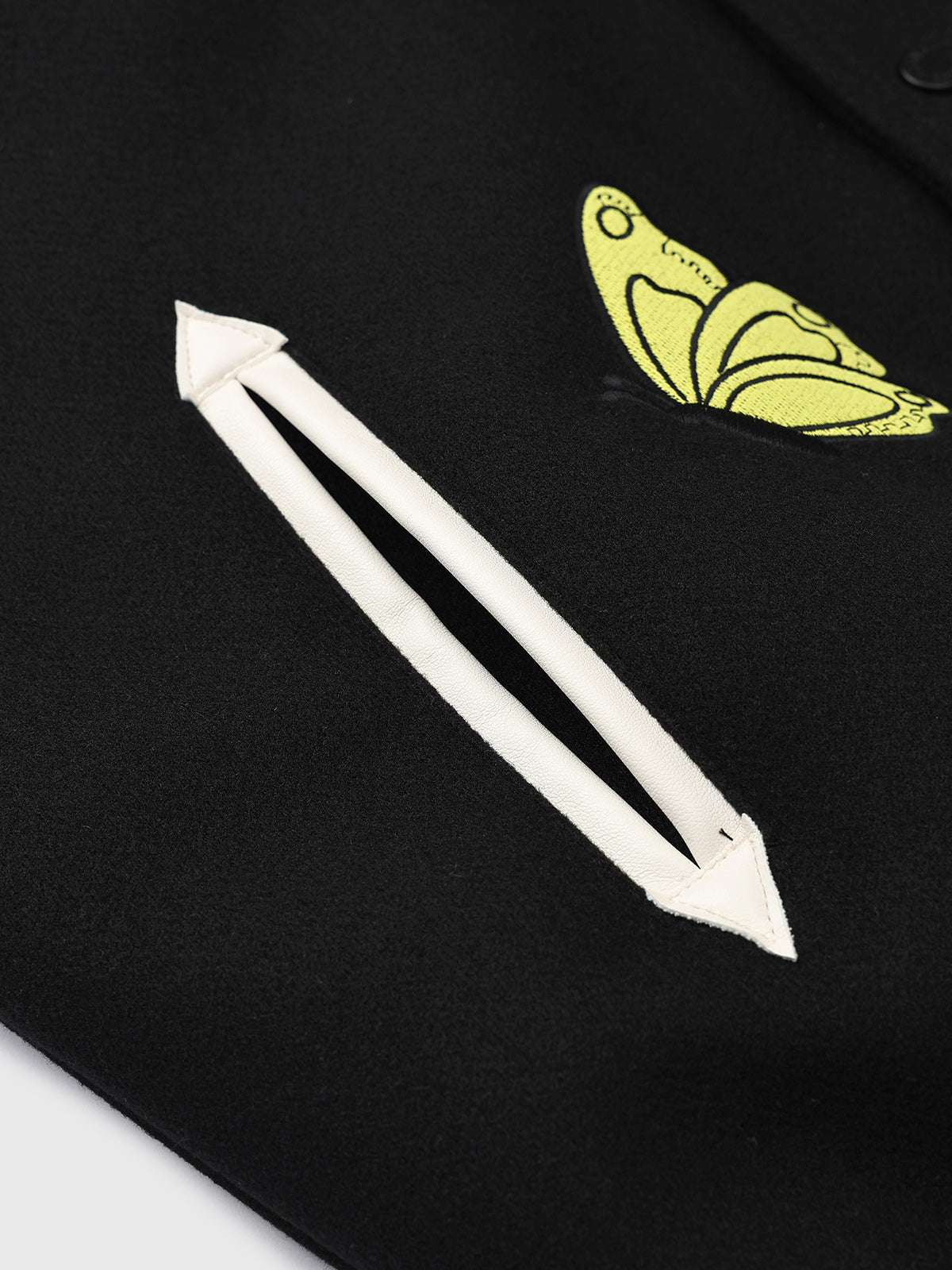 Afterclass Bloom Varsity Jacket - Noir Cream