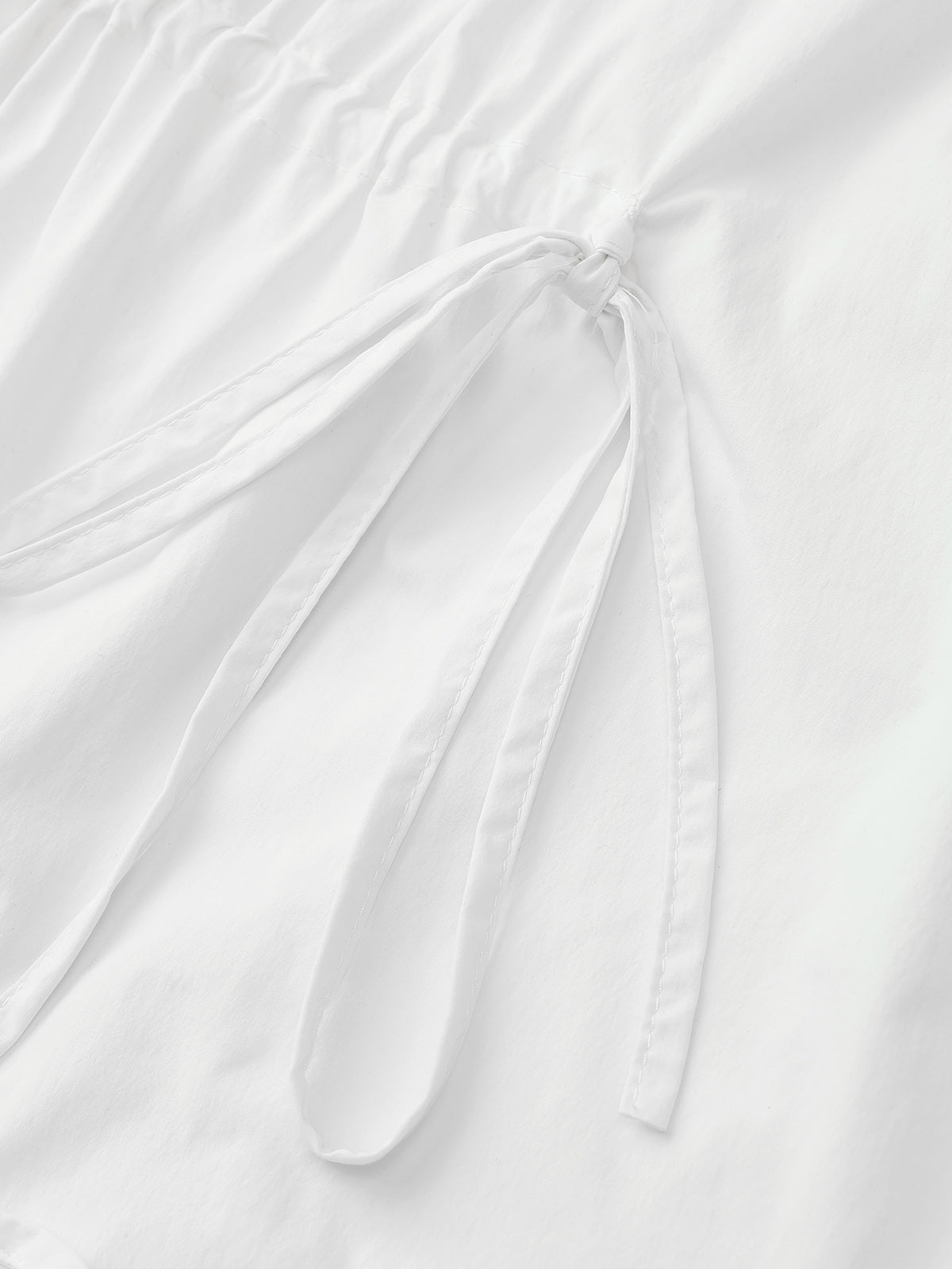 Idle Tab Bow Skirt – Mist Blue