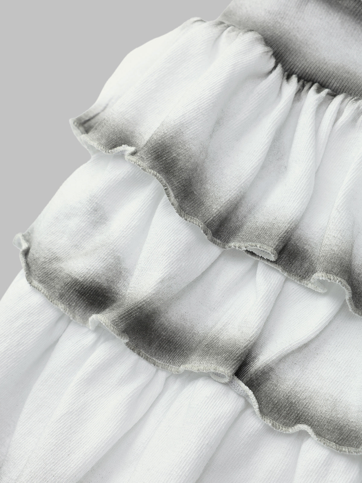 Triple Tier Echo Skirt - Cloud Milk