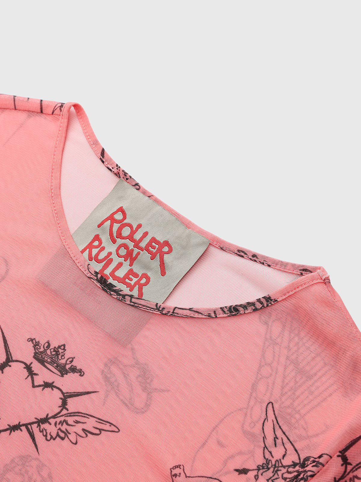 Angel Glowoff Mesh Top - Neon Blush