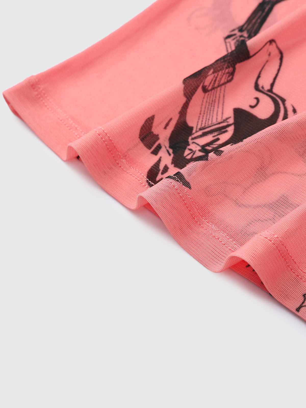 Angel Glowoff Mesh Top - Neon Blush