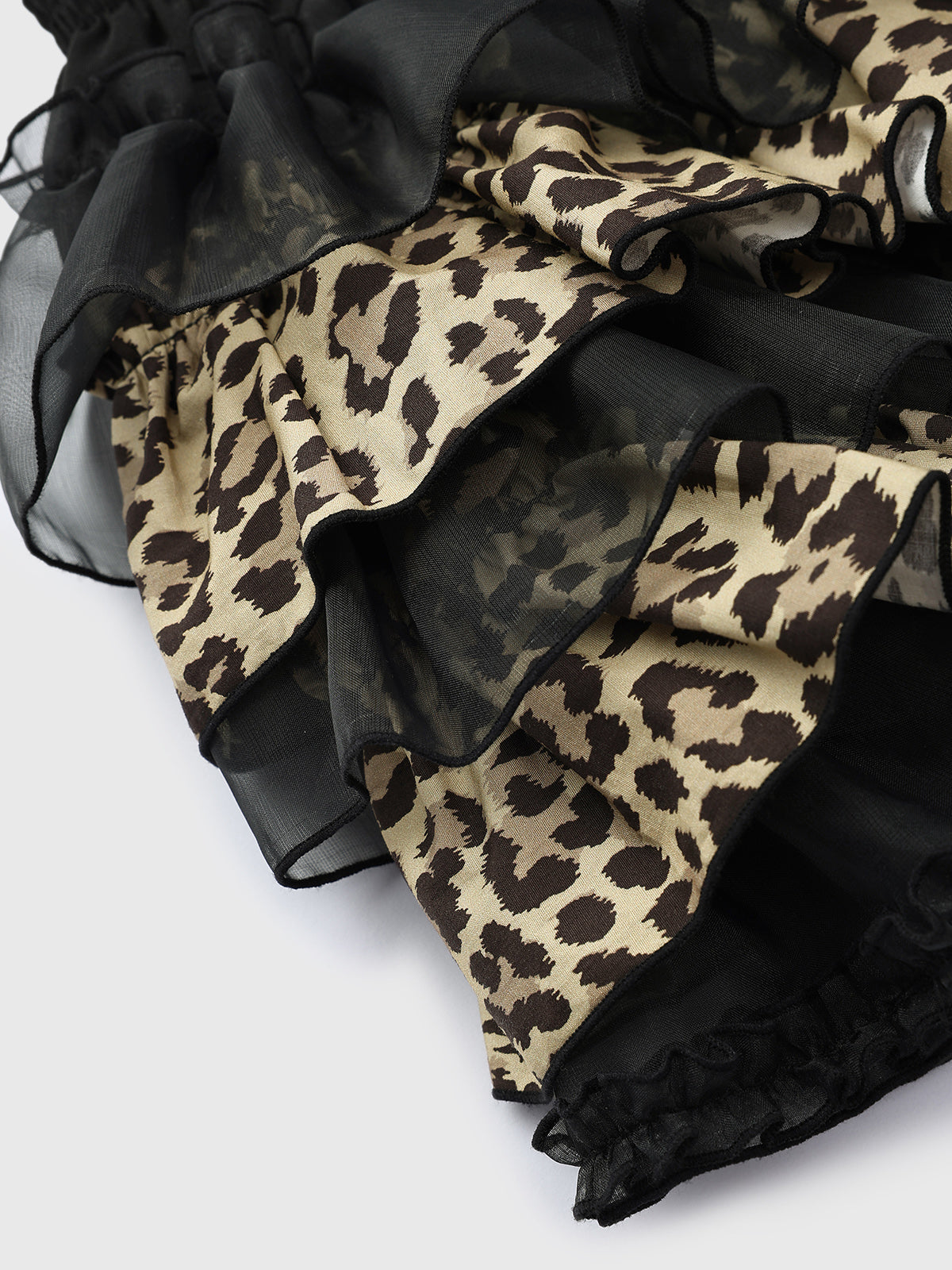 Leopard Market Flick Tiered Skirt - Panther Mix
