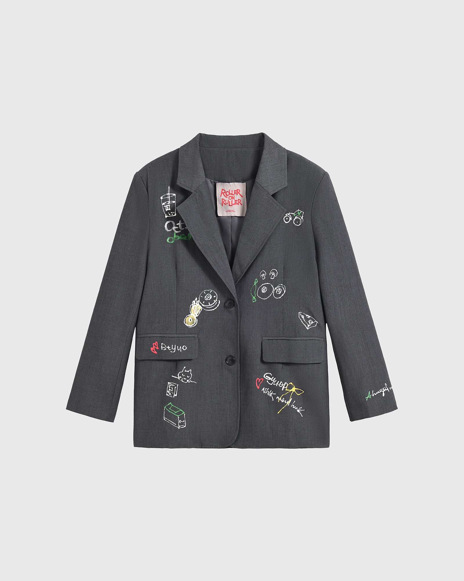 Sketch Pad Suit Jacket  - Graphite Grey