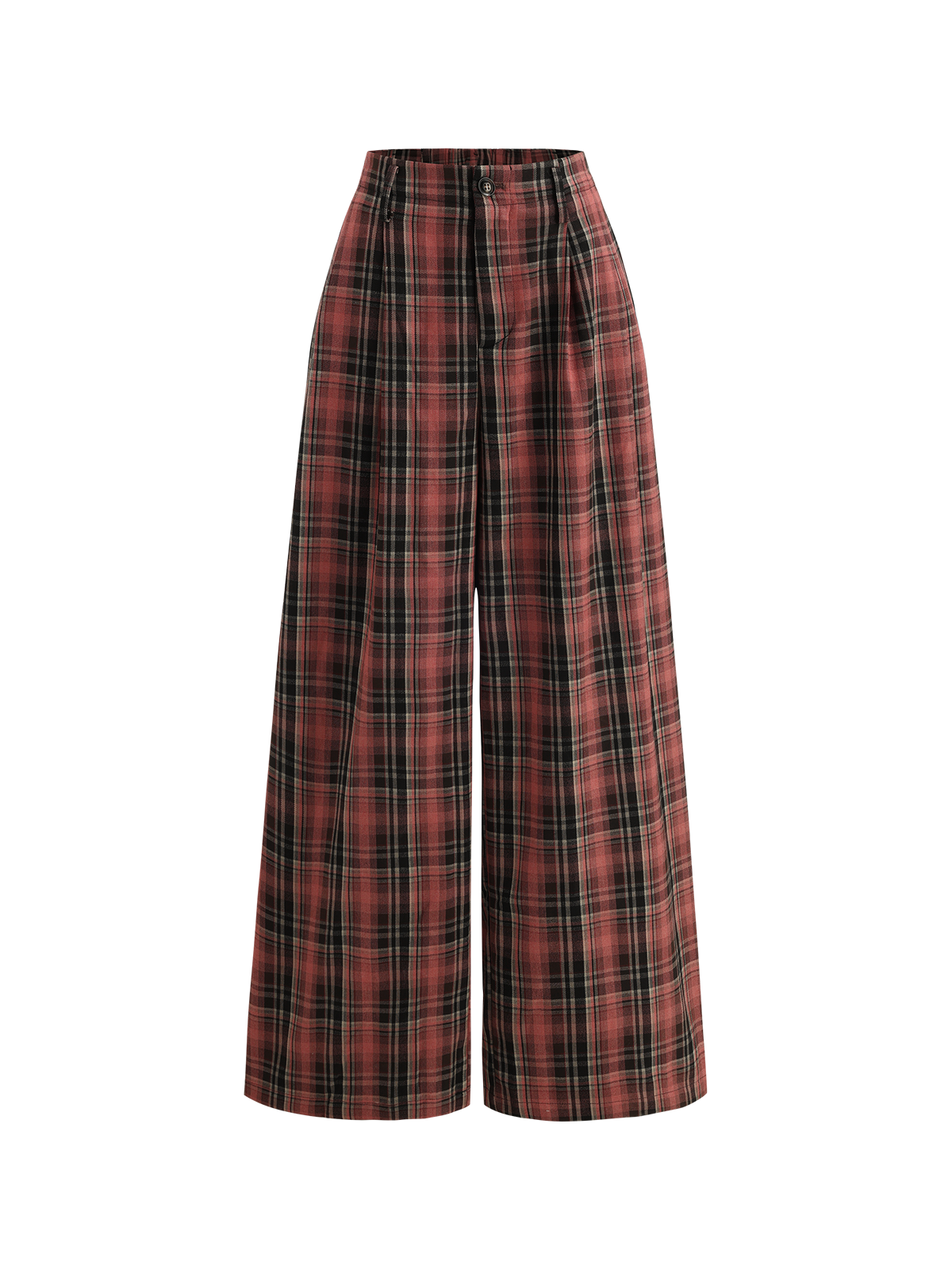 Sunset Tartan Pants - Red Brown