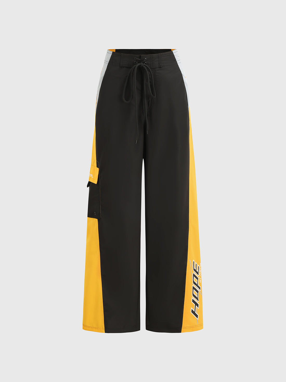 Hope Line Track Cargo Pants - Noir Yellow