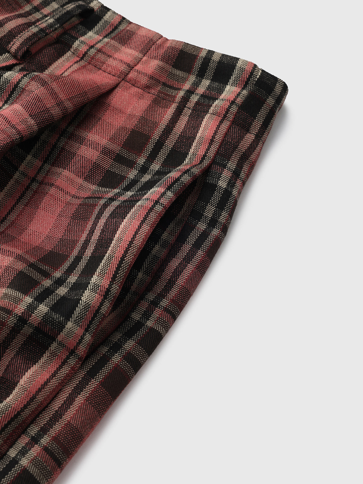 Sunset Tartan Pants - Red Brown