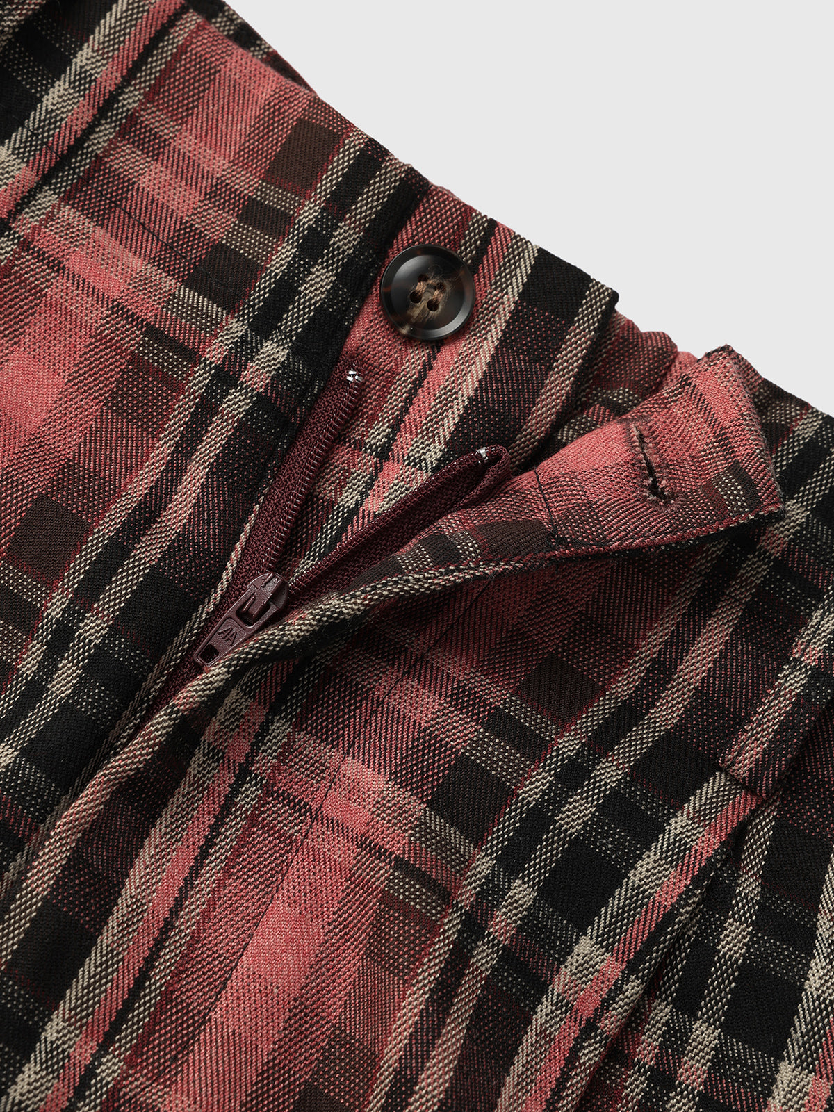 Sunset Tartan Pants - Red Brown