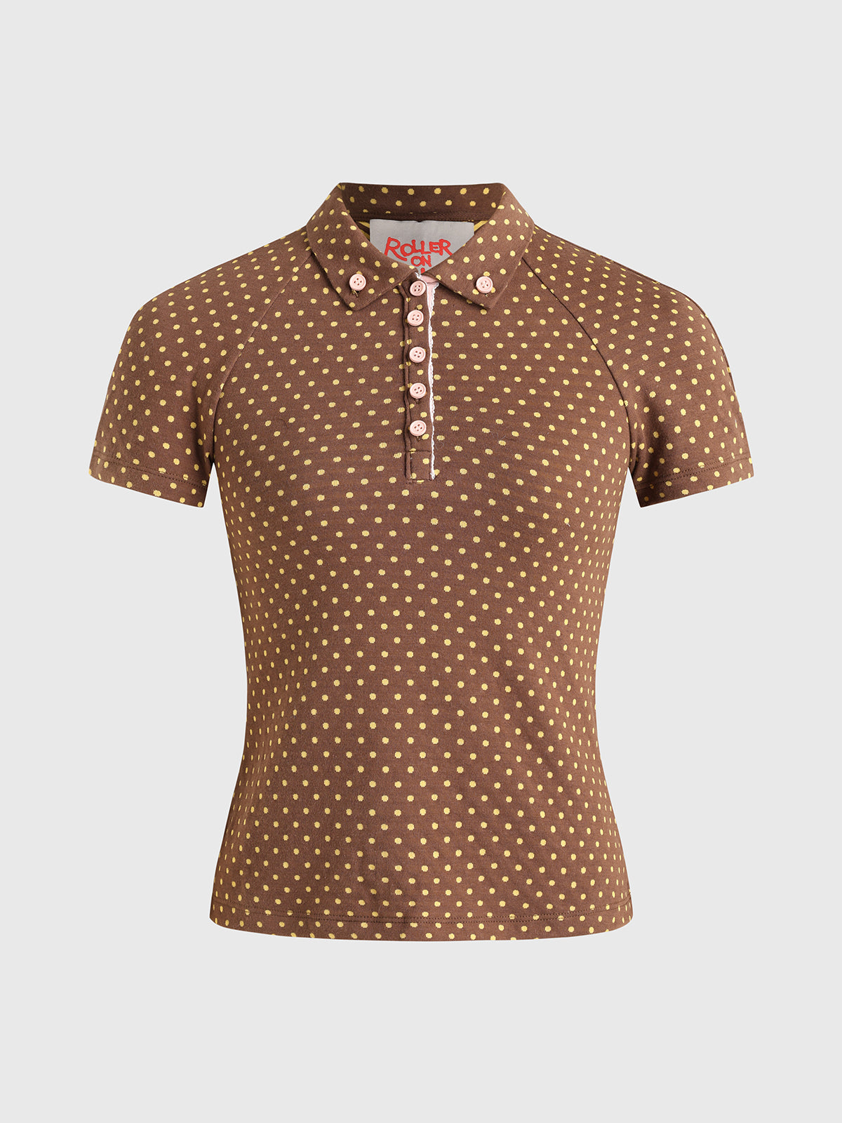 Caramel Wink Cutout Stripe Tee - Cocoa Brown