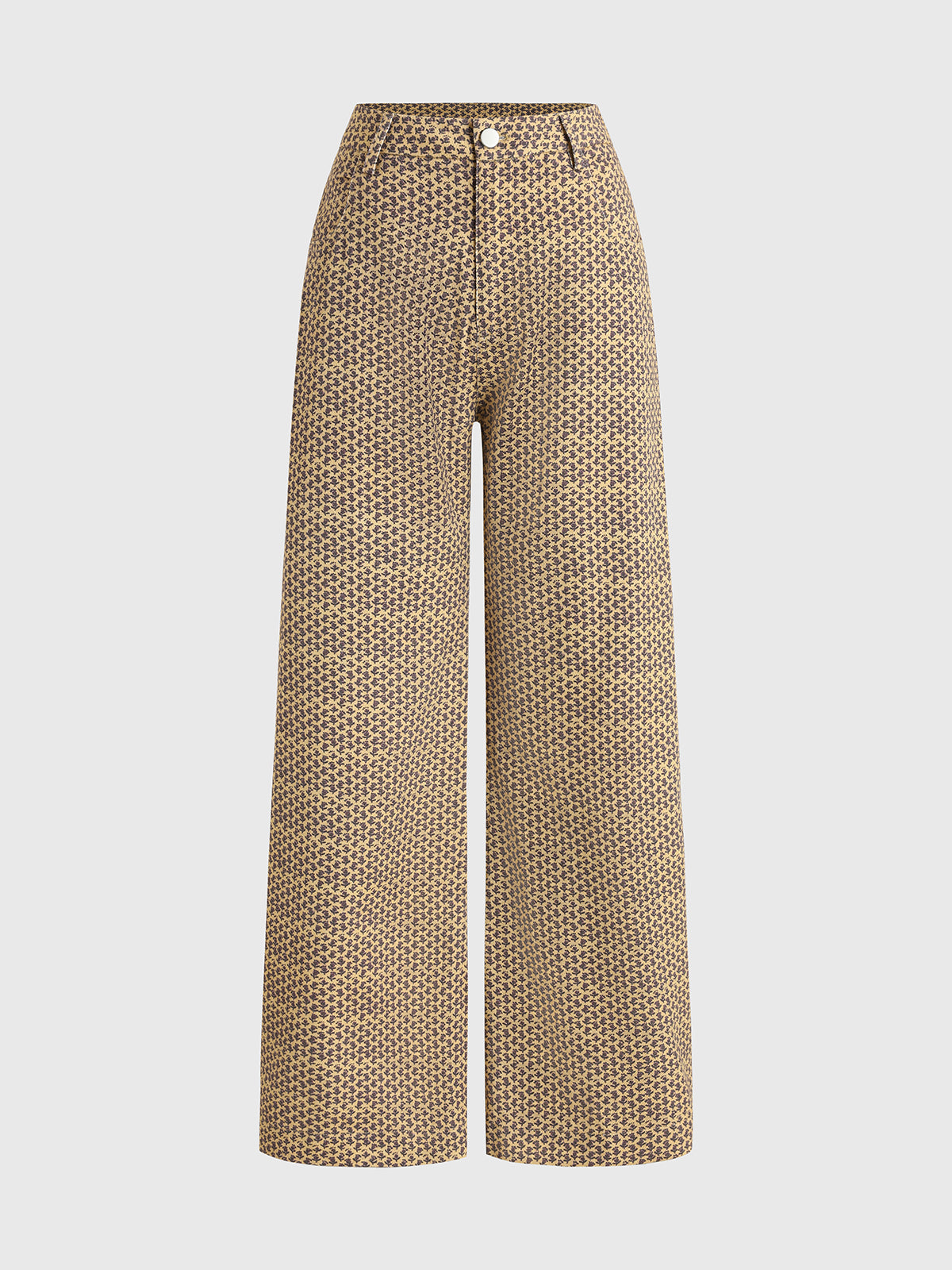 Toffee Roam Straight Pants - Sand Leopard