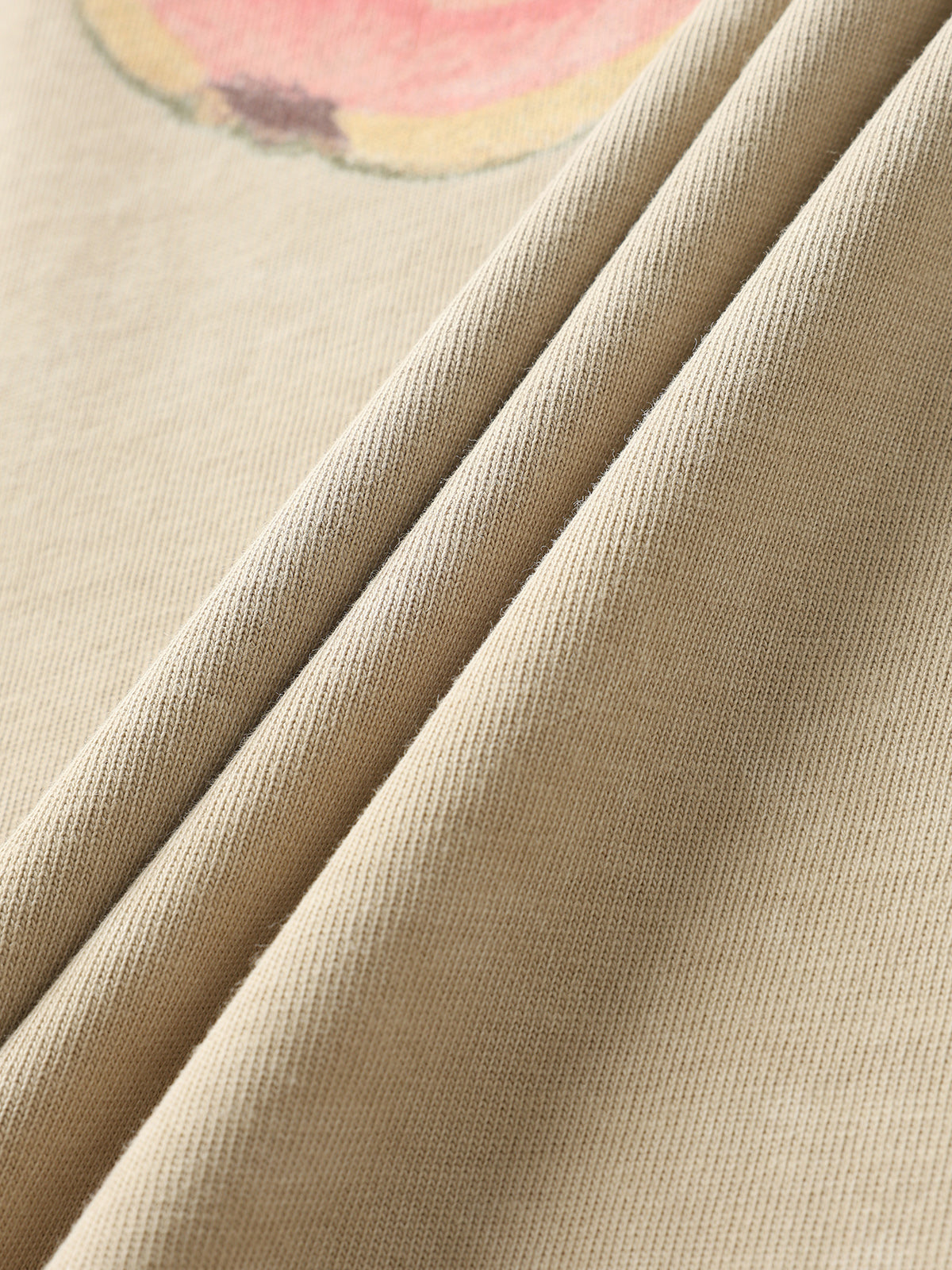Snack Time Apple Sweatshirt - Cream Beige