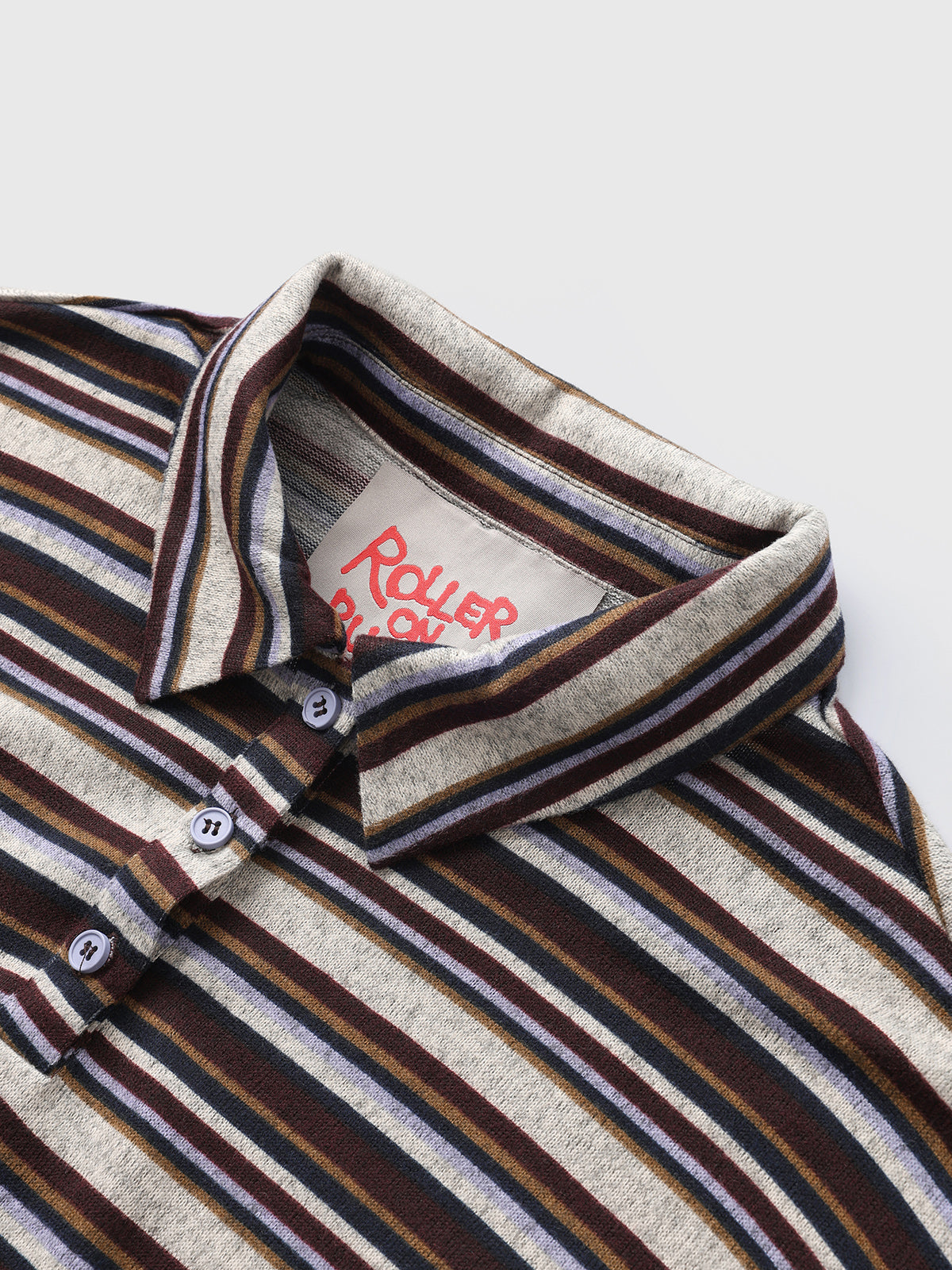 Mixed Signal Stripe Tee - Brown Multi