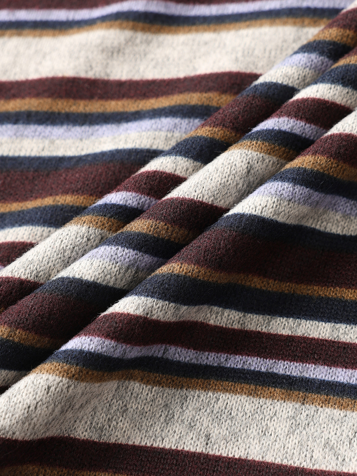 Mixed Signal Stripe Tee - Brown Multi