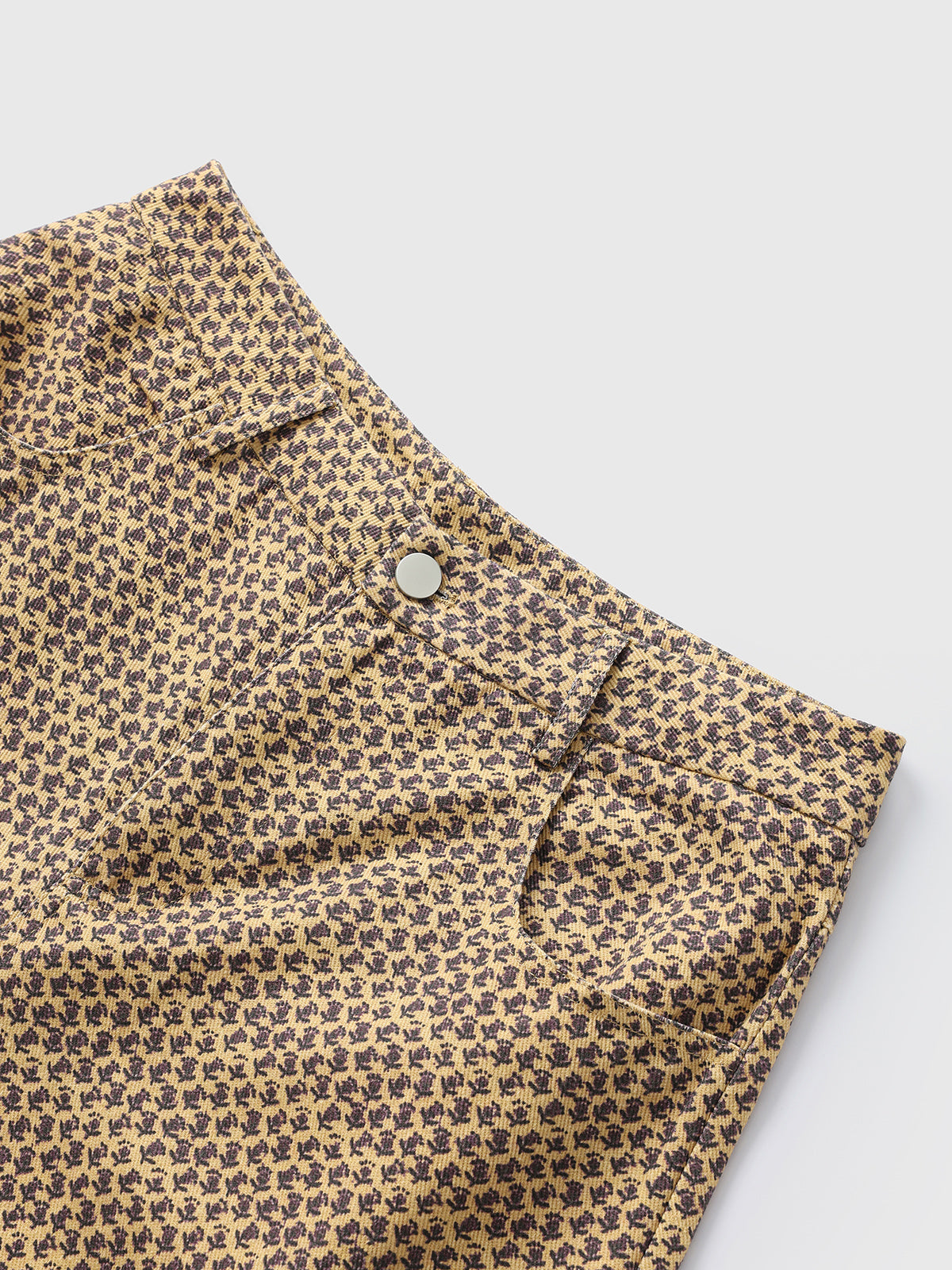 Toffee Roam Straight Pants - Sand Leopard