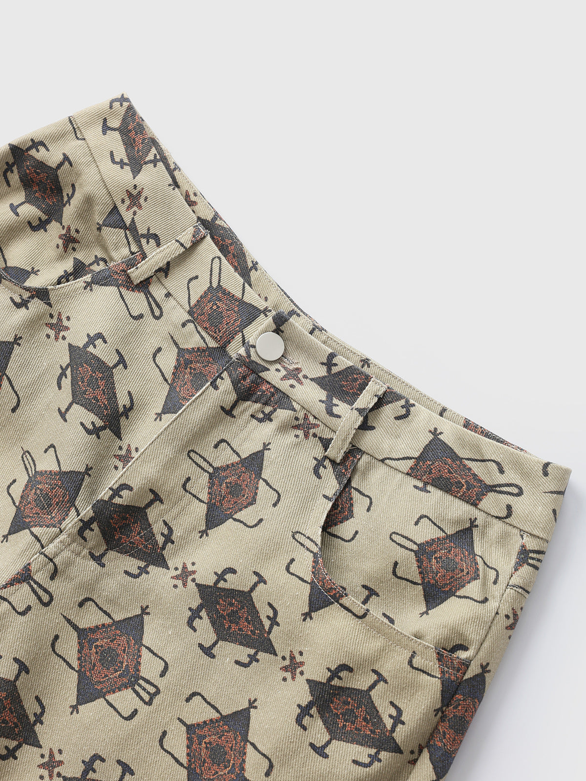 The Meeting Beginner Straight Pants - Sand Leopard