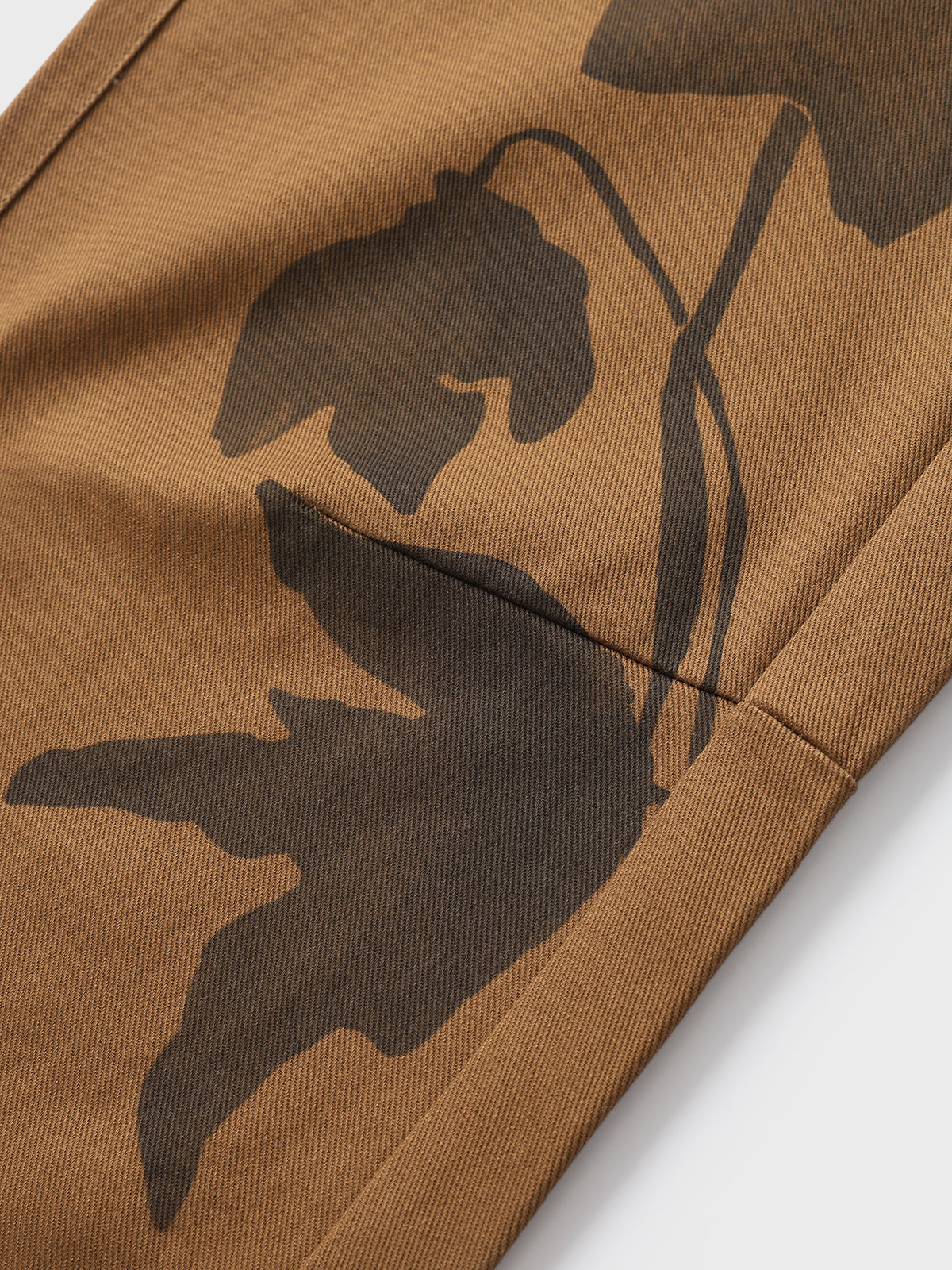 Rust Bloom Graphic Pants - Earth Brown