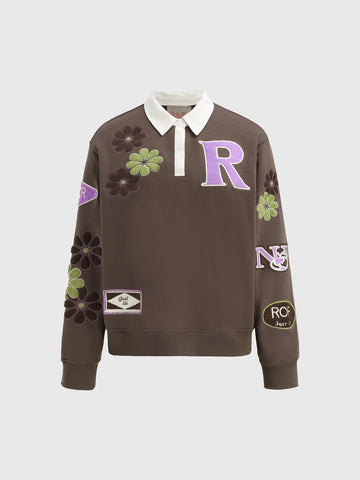 Patch Play Set Swearshirt - Chocolate Ice