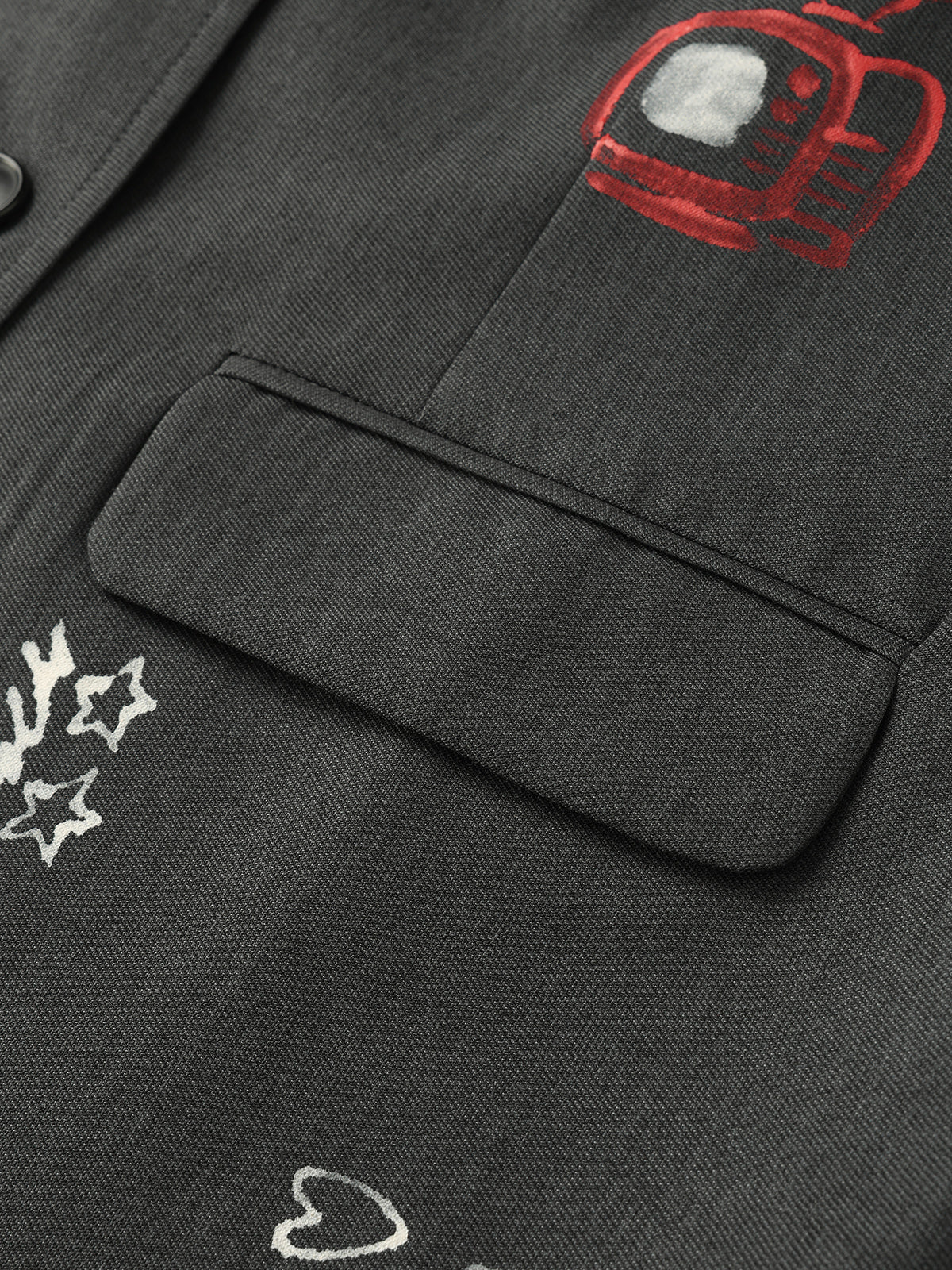 Sketch Pad Suit Vest - Graphite Grey