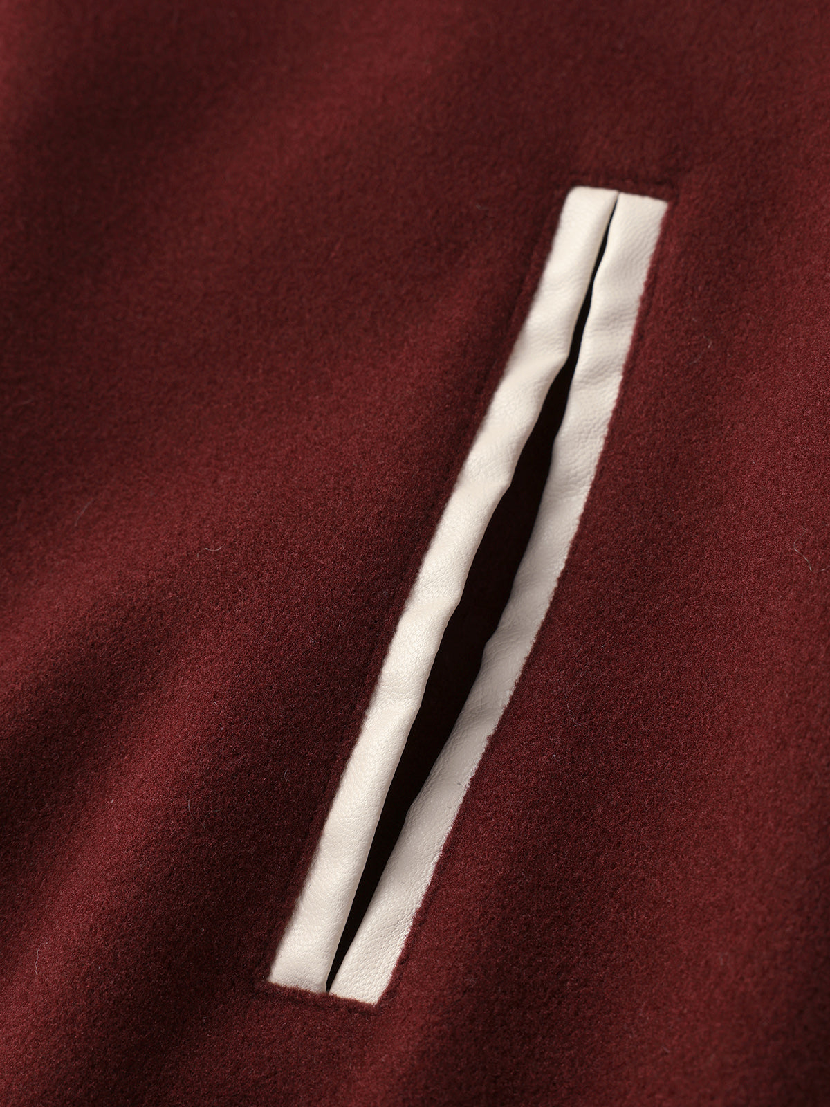 Americana Patchwork Varsity Jacket - Burgundy Cream