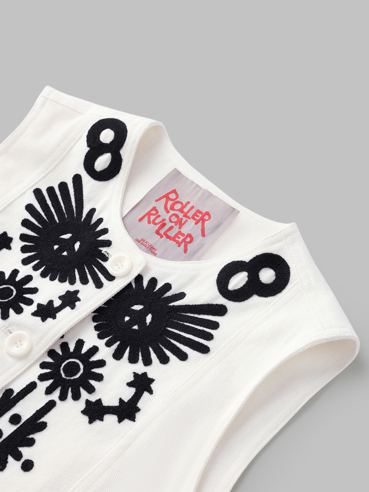 Ethno-Sketch Tank Top - White Ink