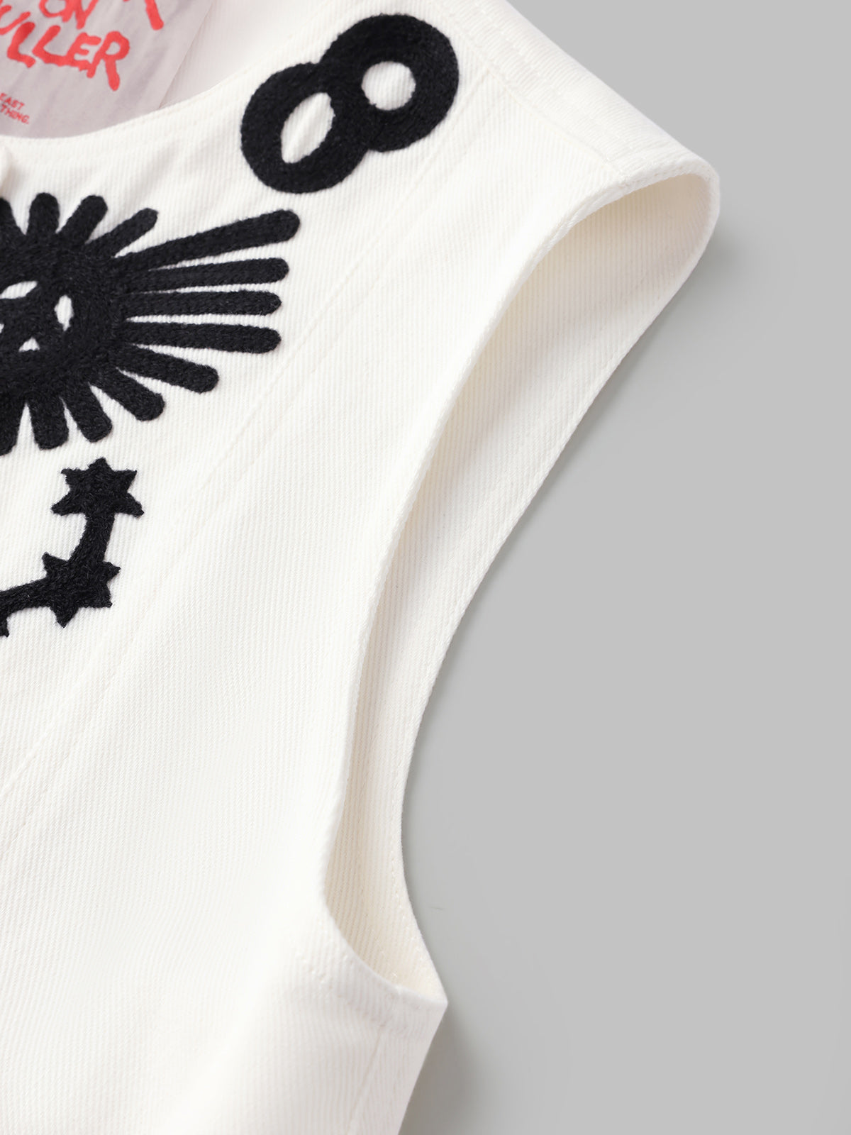 Ethno-Sketch Tank Top - White Ink