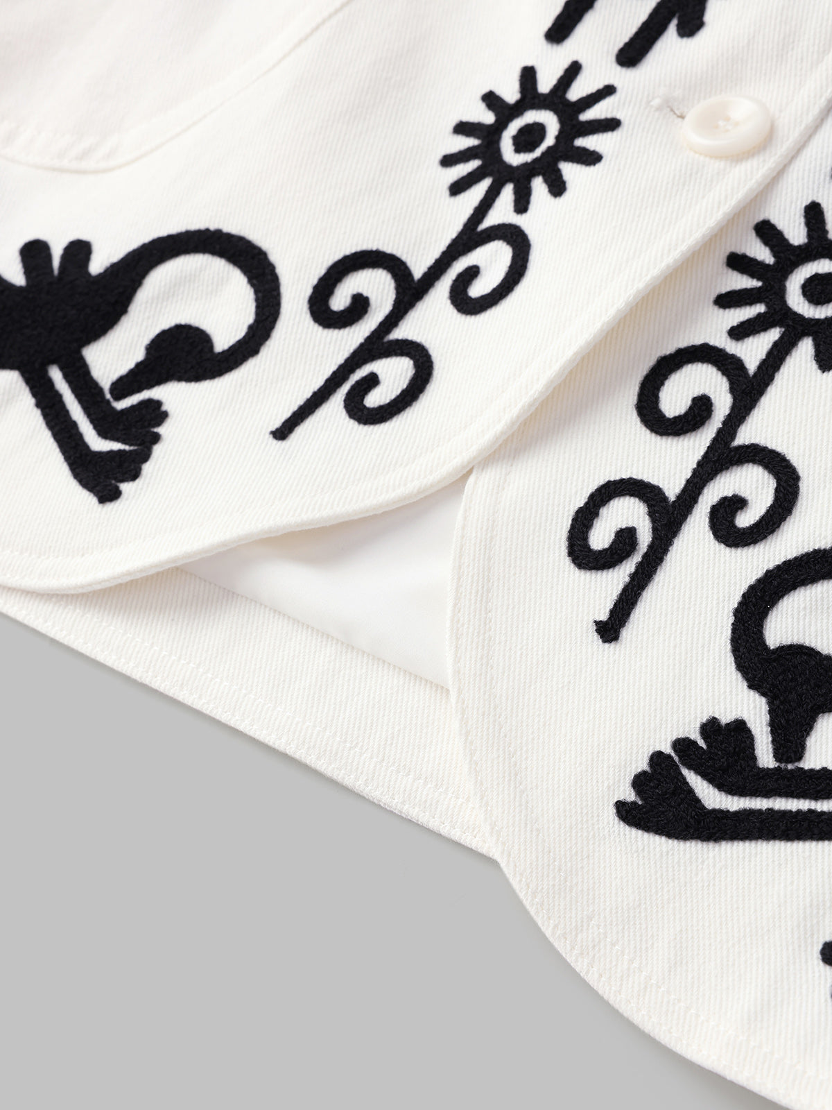 Ethno-Sketch Tank Top - White Ink