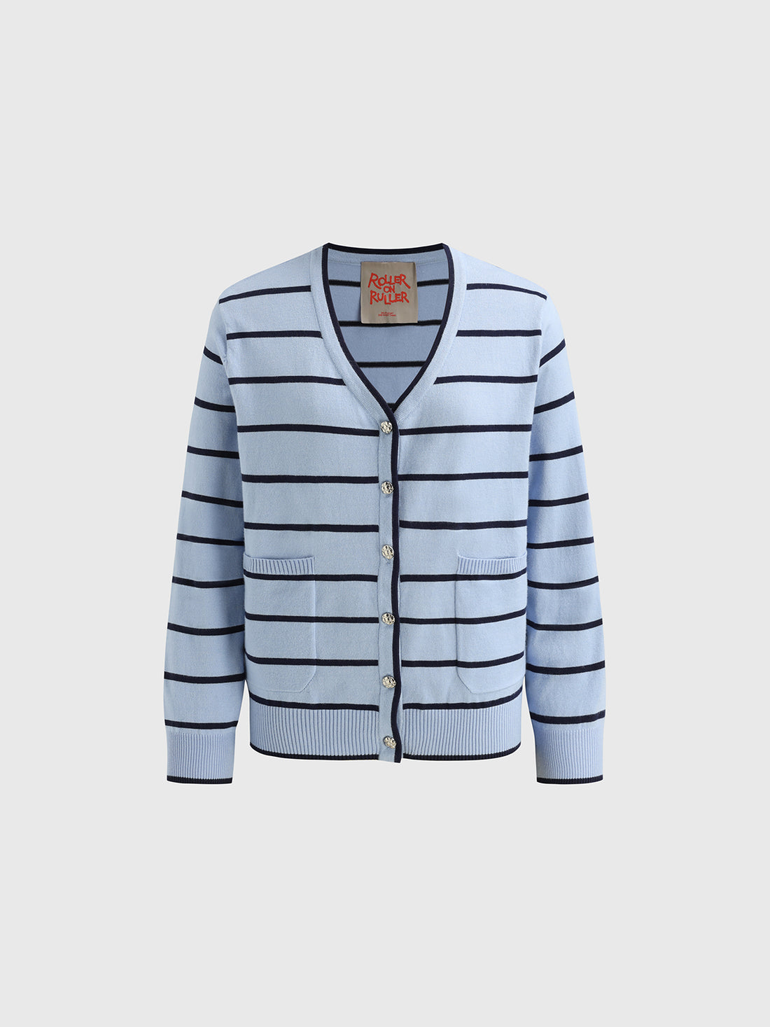 WFH Overtime Knit Cardigan - Sky Stripe