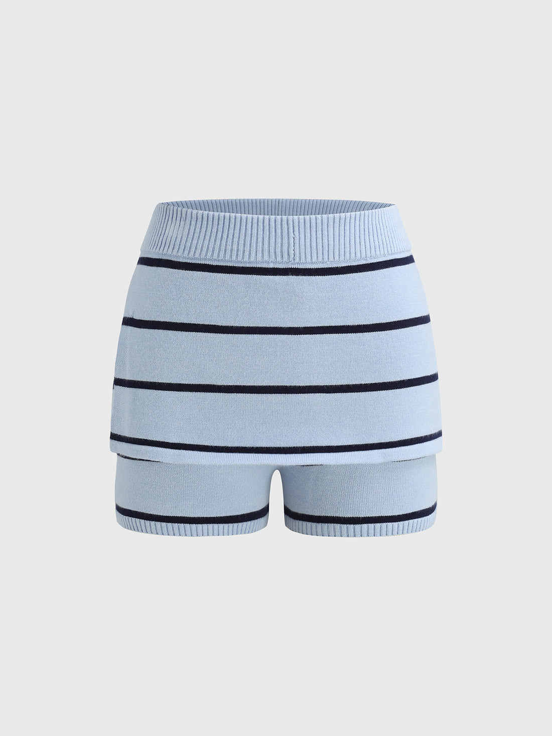 WFH Overtime Knit Shorts - Sky Stripe