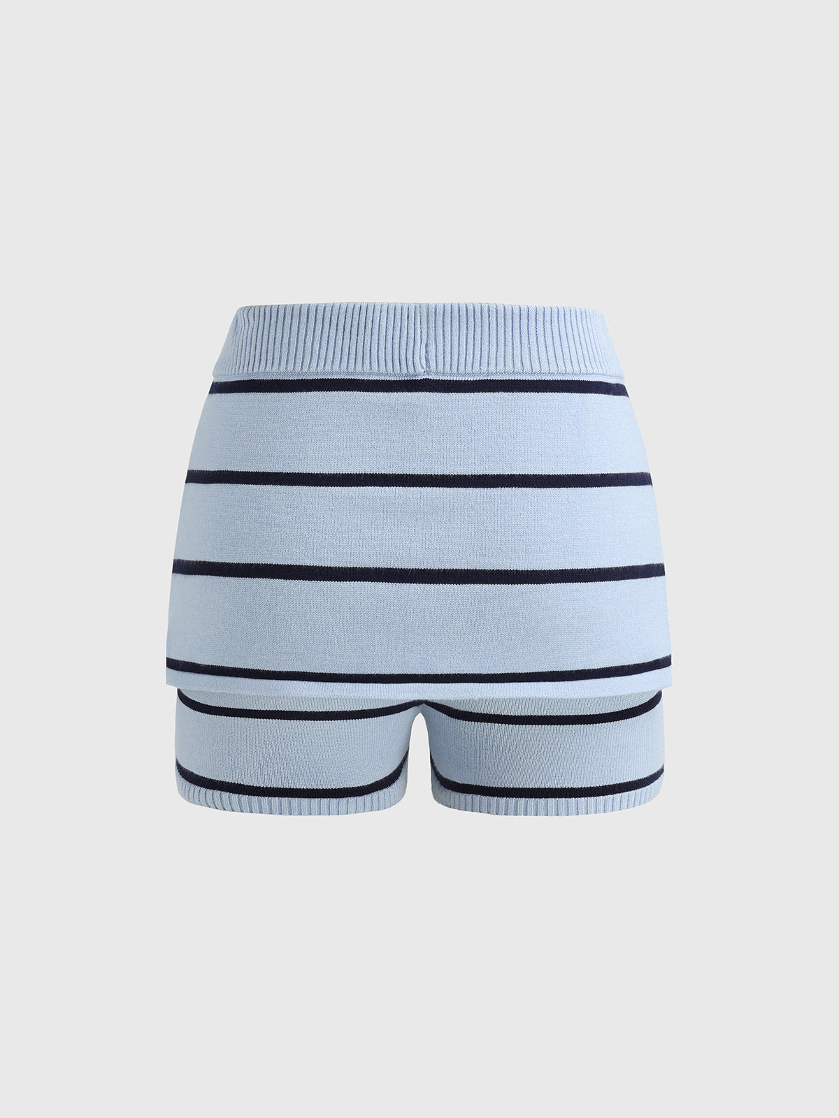 WFH Overtime Knit Shorts - Sky Stripe