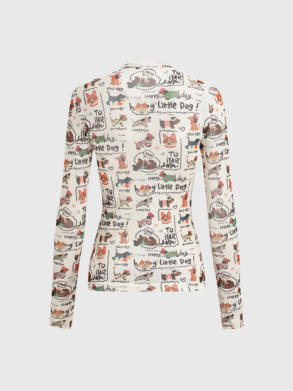 Puppy Daydream Mesh Top - Biscuit Cloud
