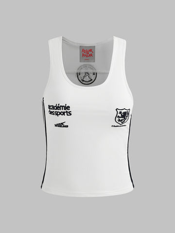 Athletic Cut Tank - Chalk White