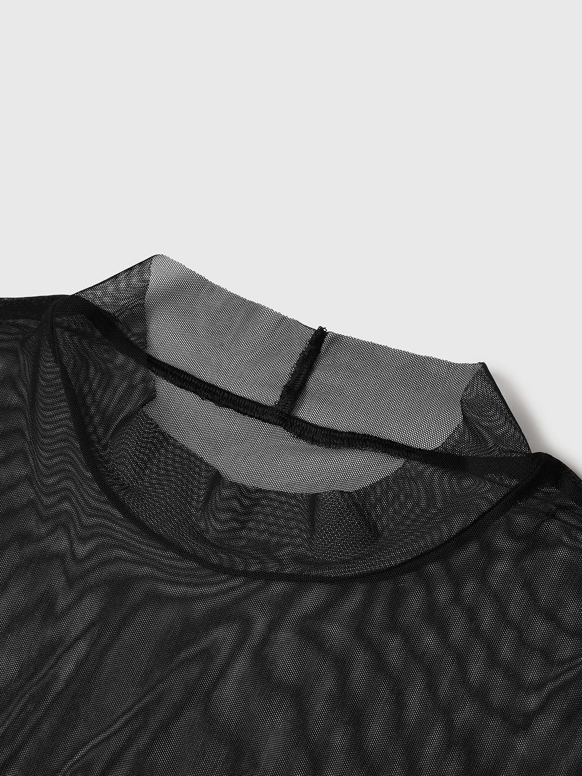 Sheer Grid Bodysuit - Noir Check