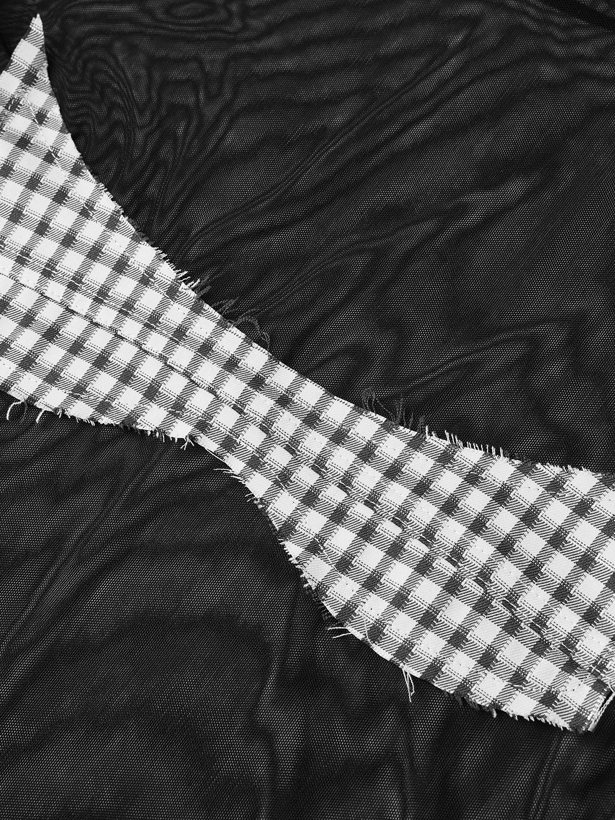 Sheer Grid Bodysuit - Noir Check