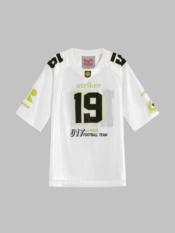No.19 Locker Jersey Tee- Frost White