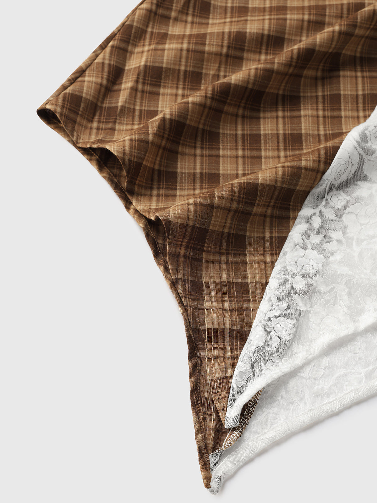 Waffle Cone Lace Skirt - Mocha Cream