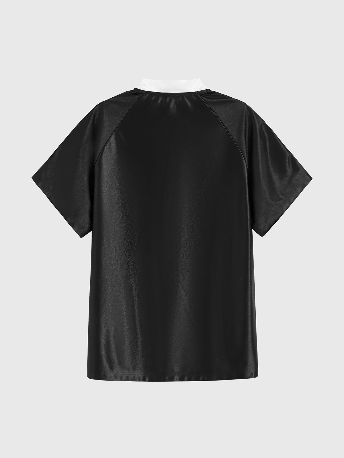 Blokette Satin Court Tee – Midnight Black
