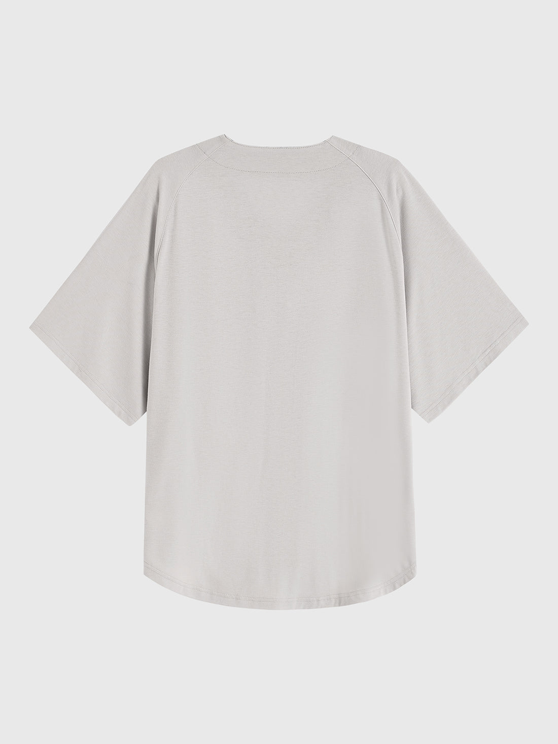 Varsity Button Tee - Heather Grey