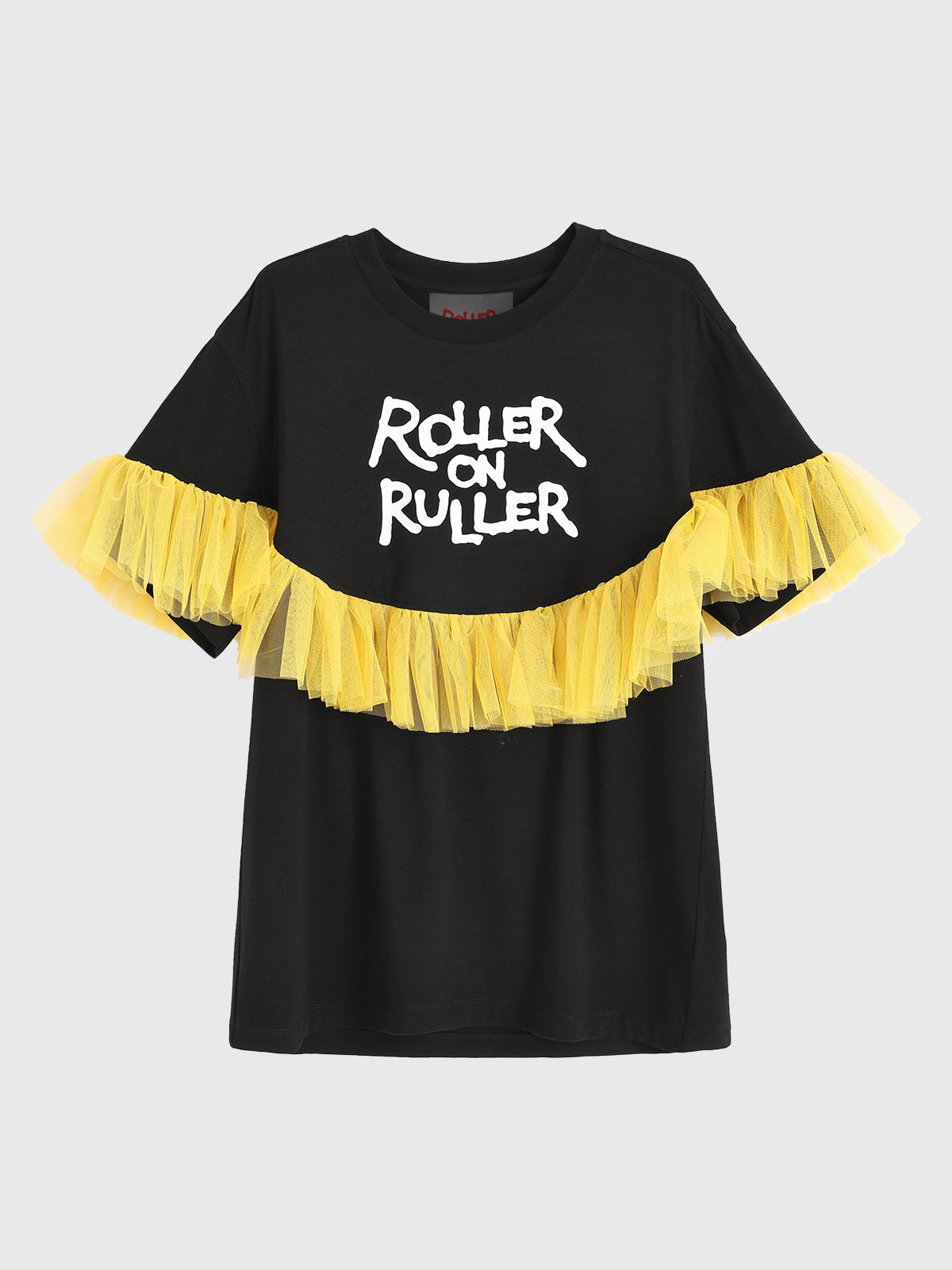 Tulle-Track Tee - Noir Lemon