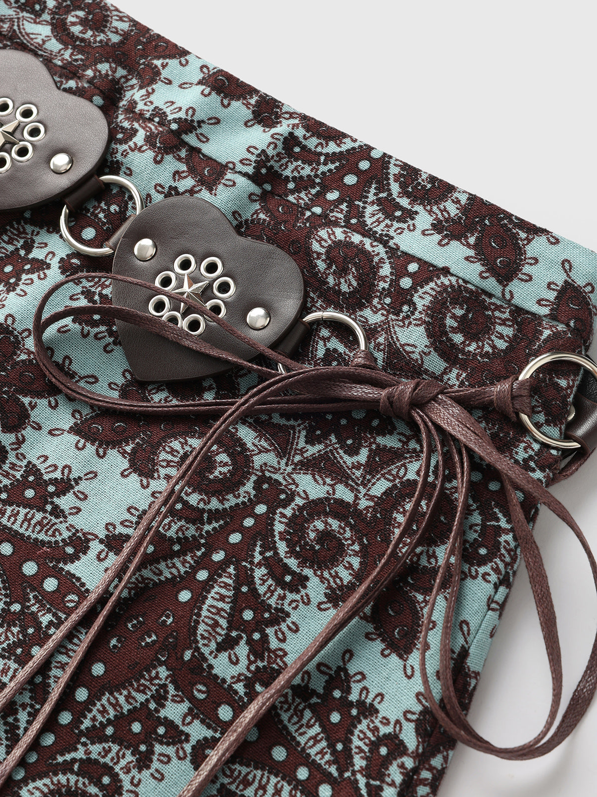 Petal Knot Skirt - Coffee Print