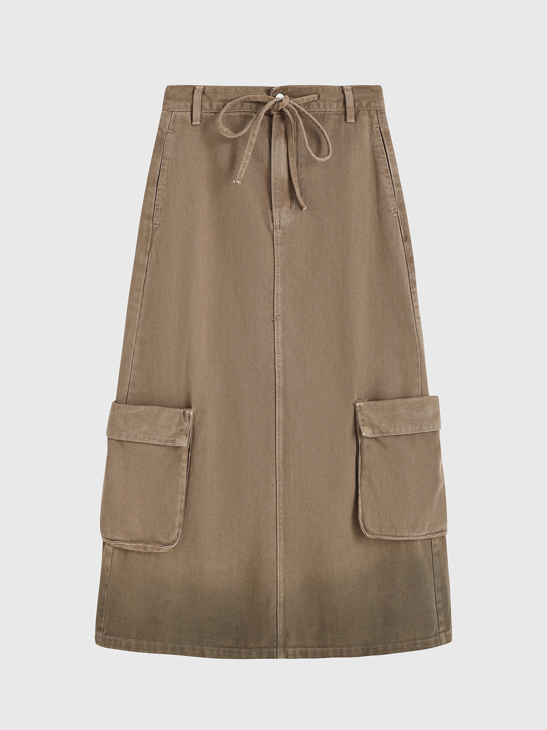 Safari Slit Denim Skirt - Dune Walk