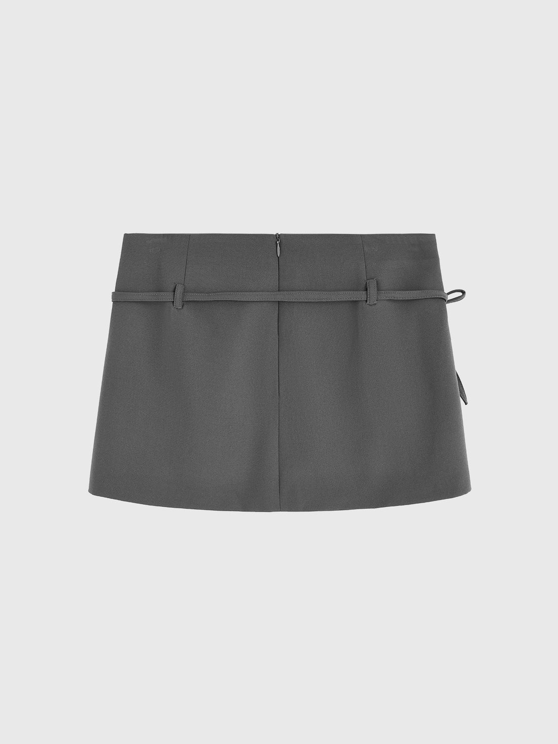 Quiet Bow Line Skirt -Scholor Grey