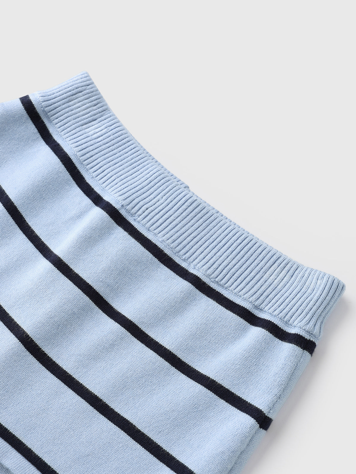 WFH Overtime Knit Shorts - Sky Stripe