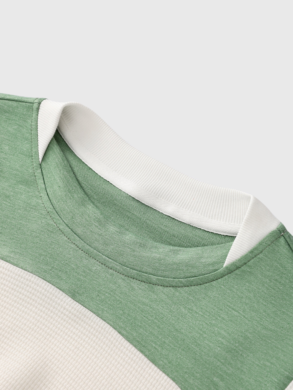 Color-Block Sweatshirt -  Mint & White
