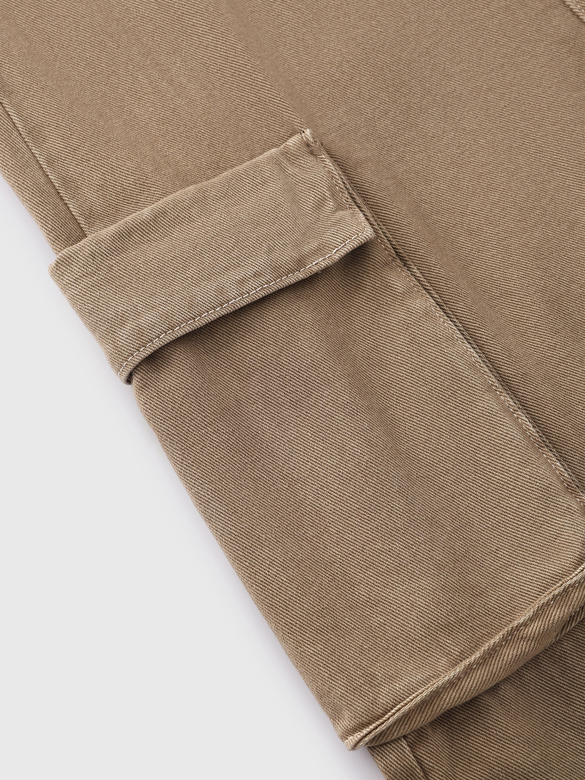Safari Slit Denim Skirt - Dune Walk