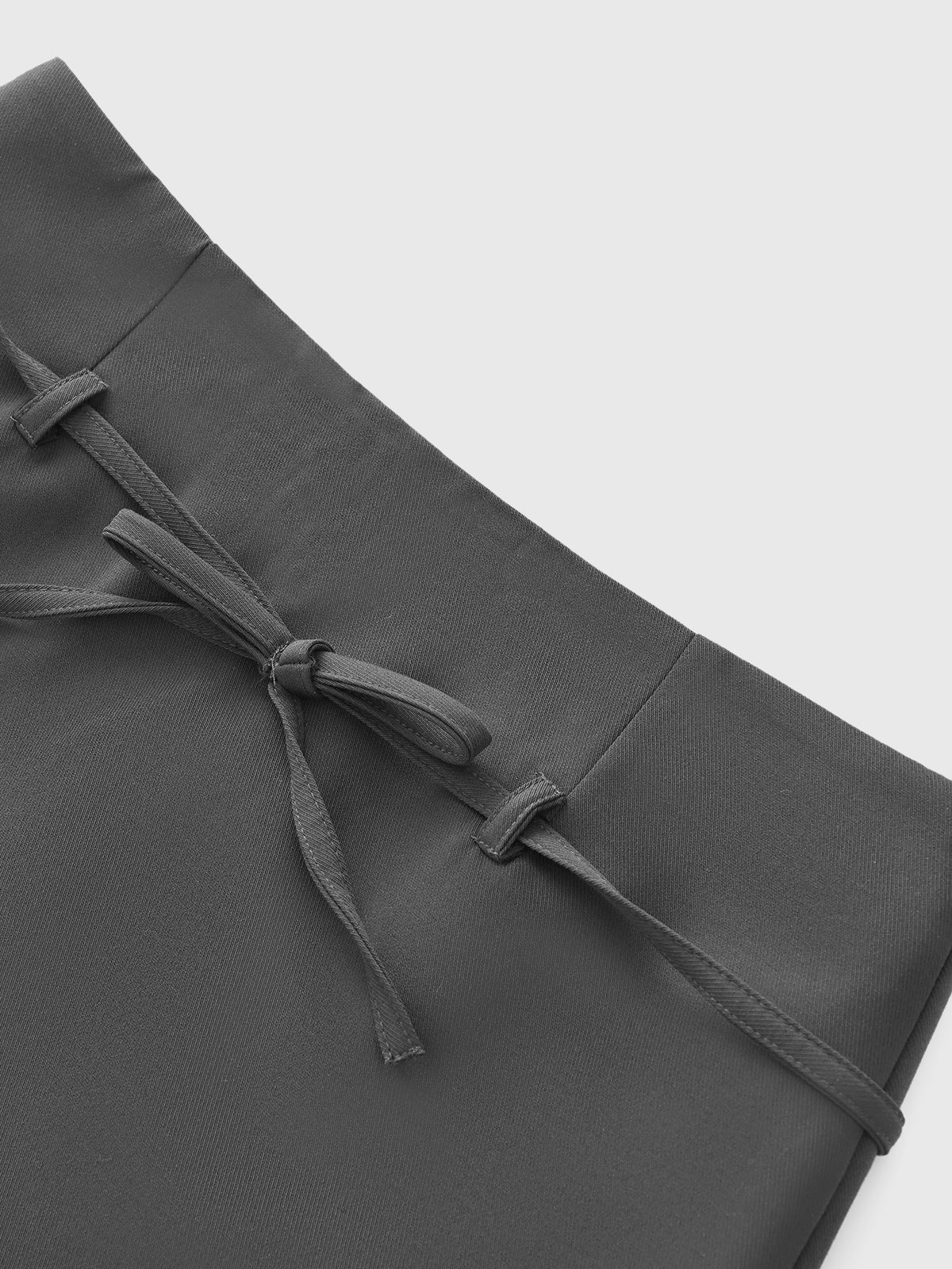 Quiet Bow Line Skirt -Scholor Grey