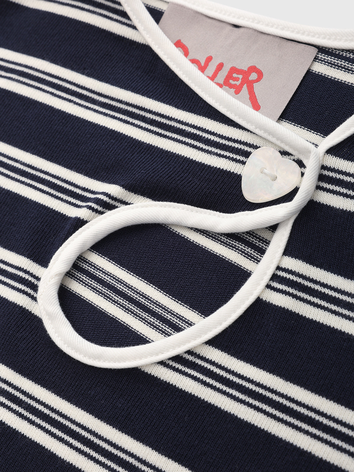 Stripe Cutout Tee - Navy Ripple