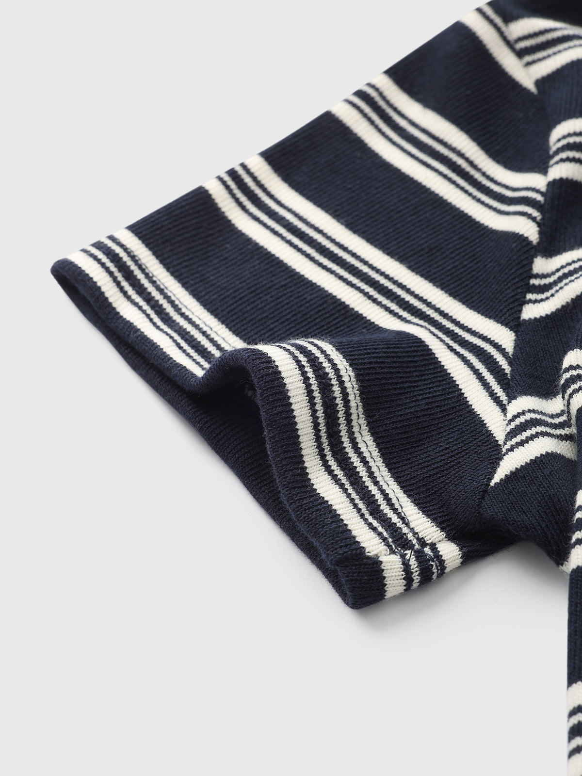 Stripe Cutout Tee - Navy Ripple