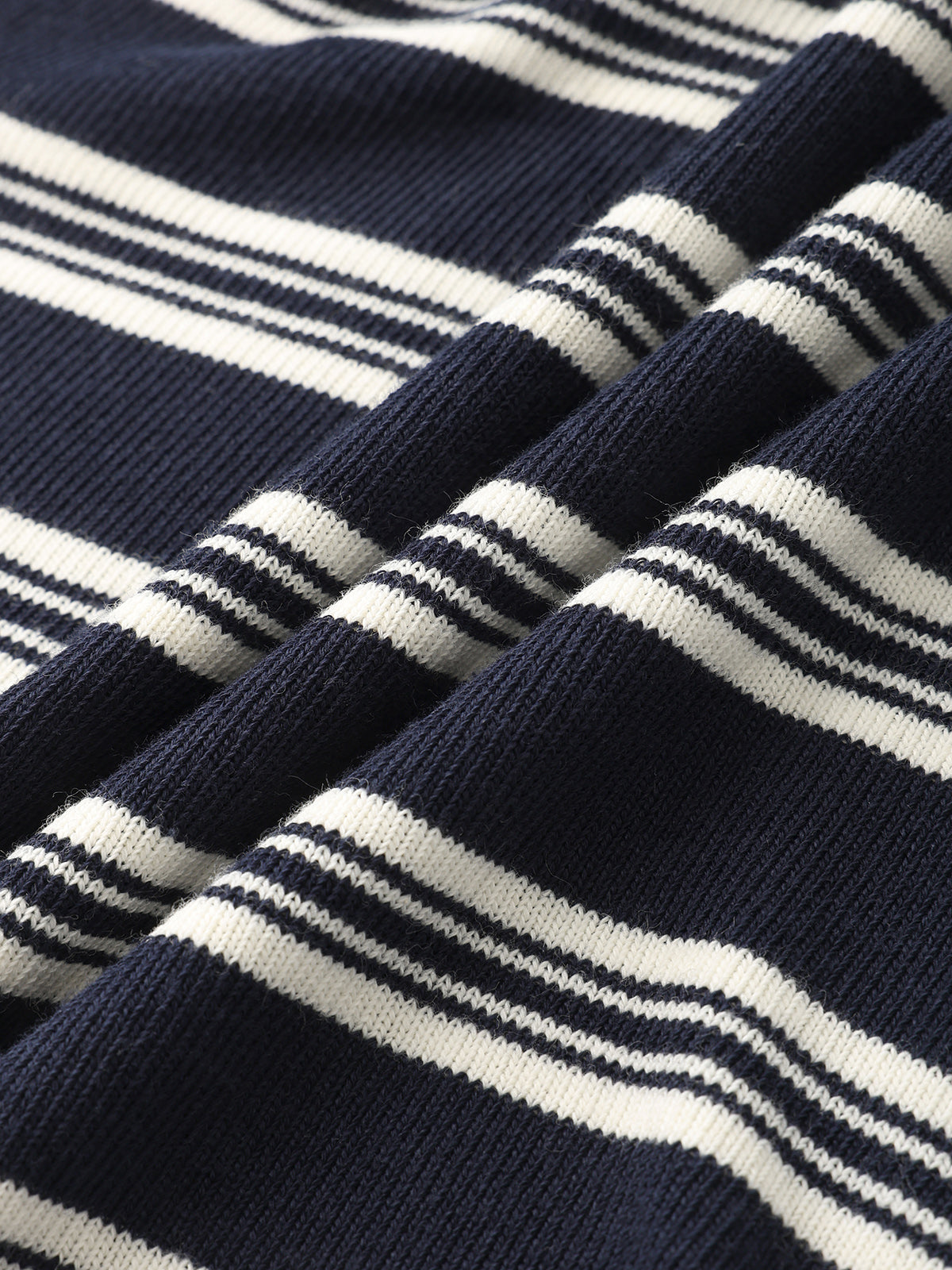 Stripe Cutout Tee - Navy Ripple