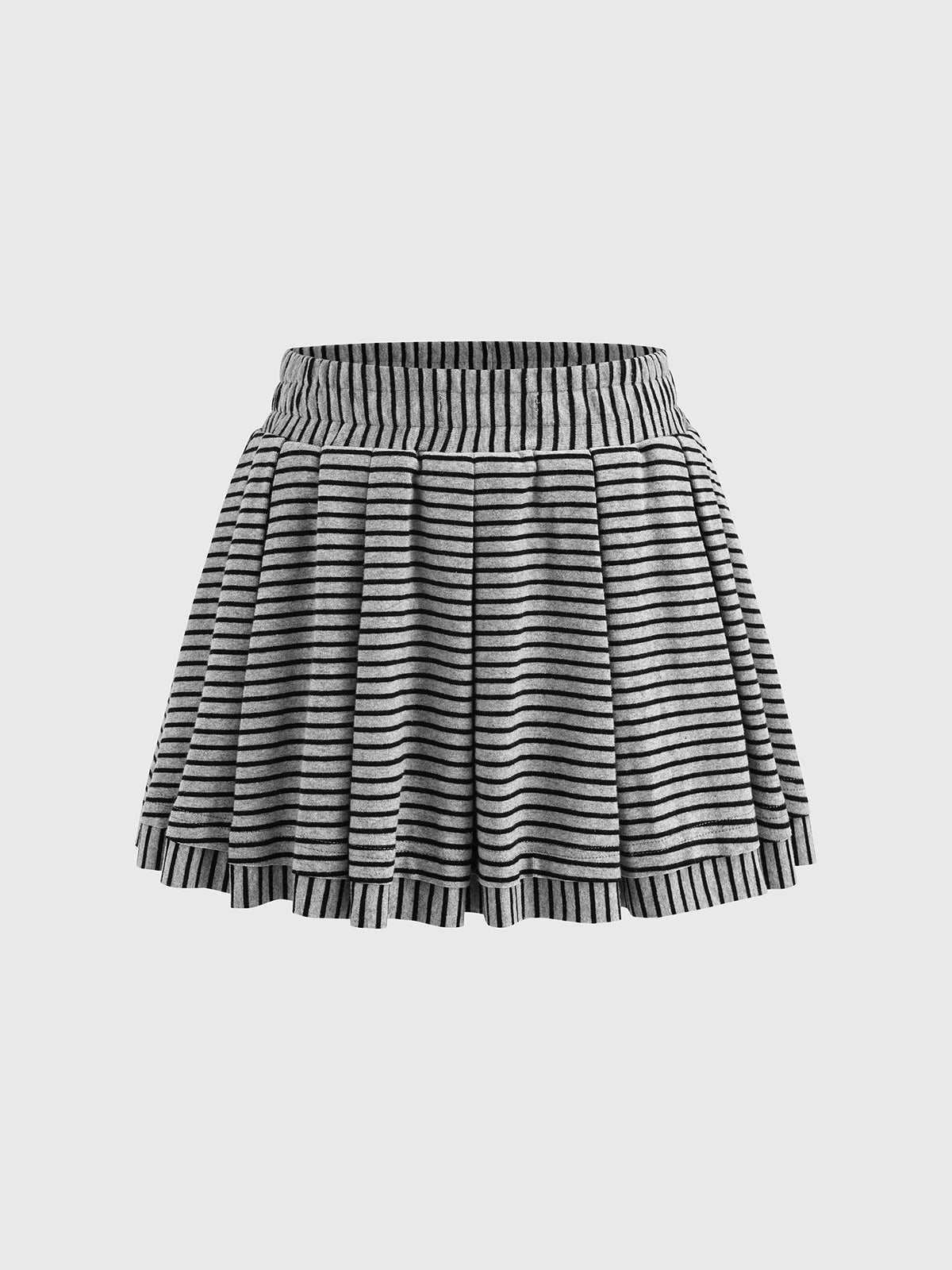 Grey Area Warning Set Skirt – Stripe Grey