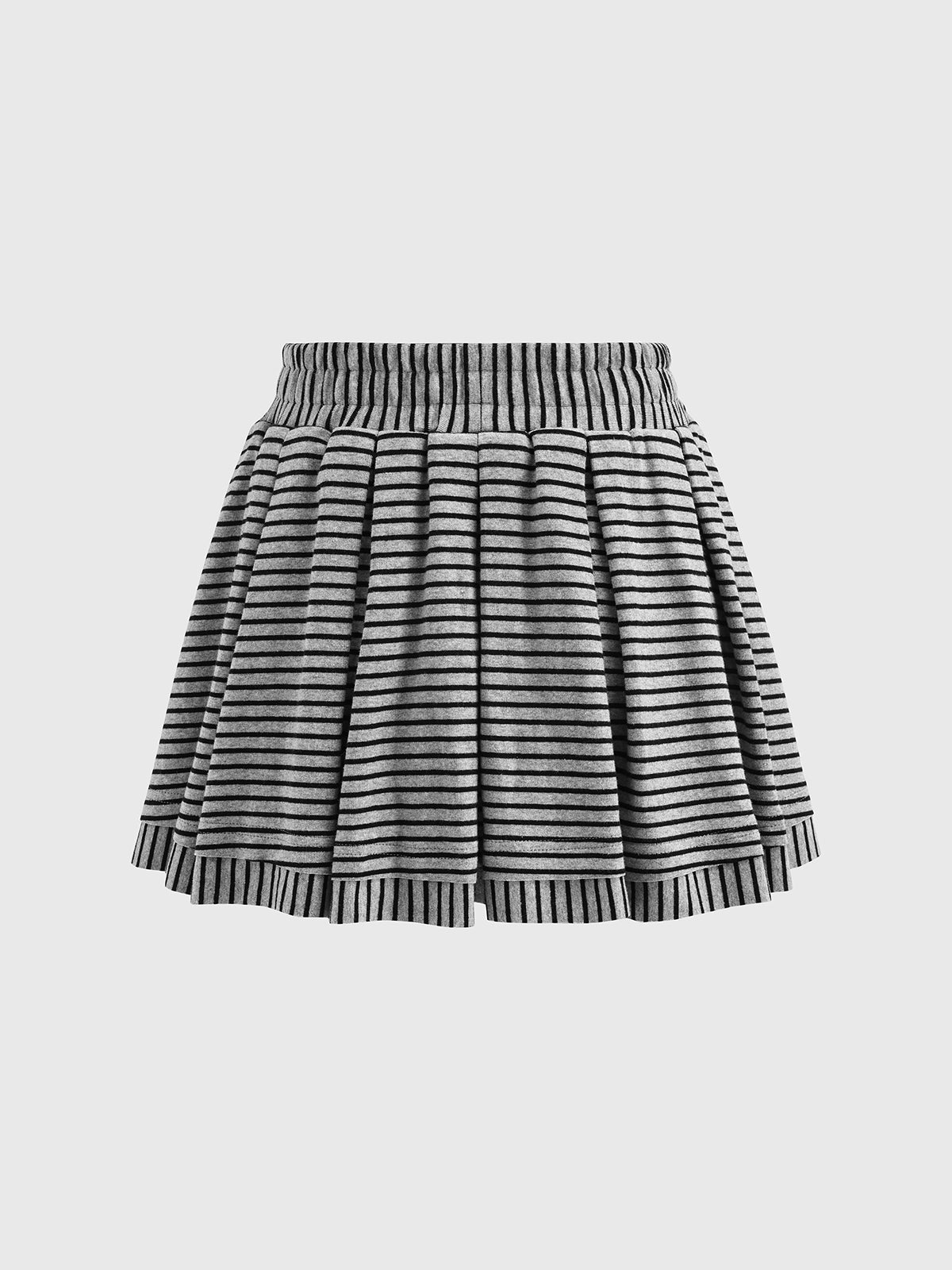 Grey Area Warning Set Skirt – Stripe Grey